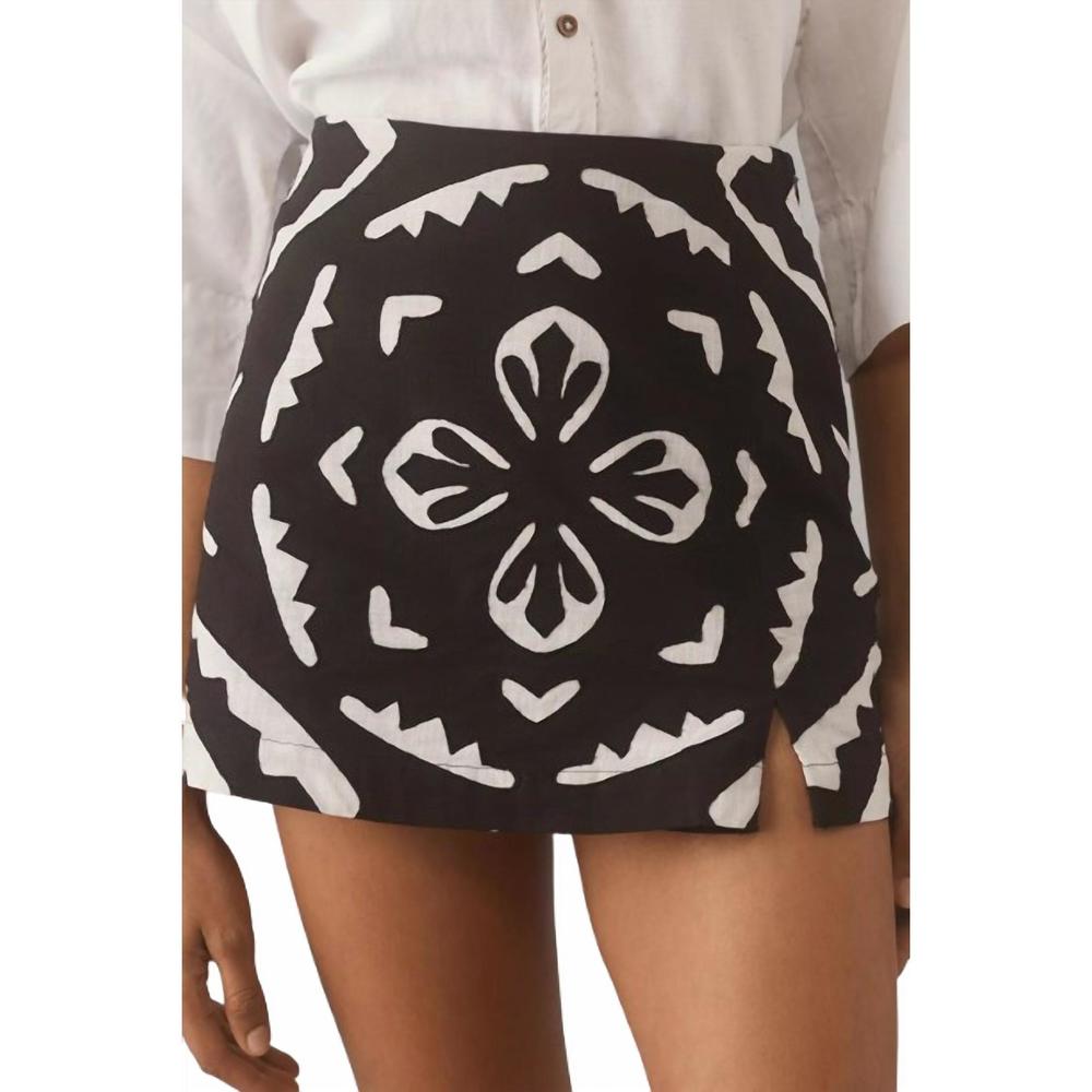 NEW LOVE THE LABEL maeve skort in black and cream - Picture 1 of 3